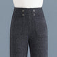 Pantalón Recto Espeso Casual Ligeramente Acampanado de Mujer