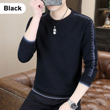 Sudadera de hombre con cuello redondo y forro cálido