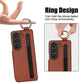 Funda de teléfono de cuero PU con ranura para bolígrafo para Samsung Z Fold3/4/5/6
