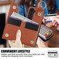 Funda de teléfono de cuero PU con ranura para bolígrafo para Samsung Z Fold3/4/5/6
