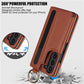 Funda de teléfono de cuero PU con ranura para bolígrafo para Samsung Z Fold3/4/5/6