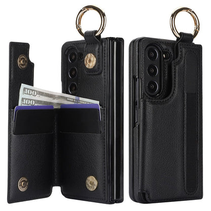 Funda de teléfono de cuero PU con ranura para bolígrafo para Samsung Z Fold3/4/5/6