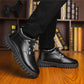 Zapatos de hombre de invierno estilo cuero, aislantes y con forro de peluche