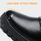 Zapatos de hombre de invierno estilo cuero, aislantes y con forro de peluche