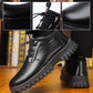 Zapatos de hombre de invierno estilo cuero, aislantes y con forro de peluche