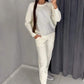 🎅Navidad 50% de descuento💥Conjunto de 2 piezas de sudadera y pantalón casual de mujer con purpurina y pedrería