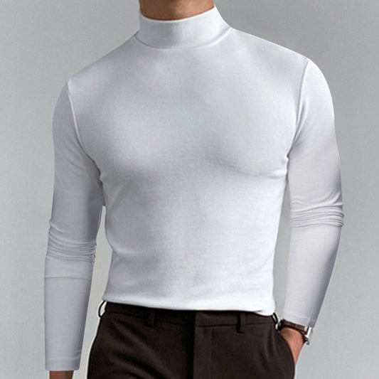 🔥¡60% de descuento! Camiseta de cuello alto Ultimate Comfort para hombre: elástica, transpirable y ajustada, ideal para el gimnasio y uso diario.