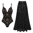 🔥Summer Cool Deal  👙Women’s Sexy One Piece Swimsuit with Matching Swim Long Skirt💕