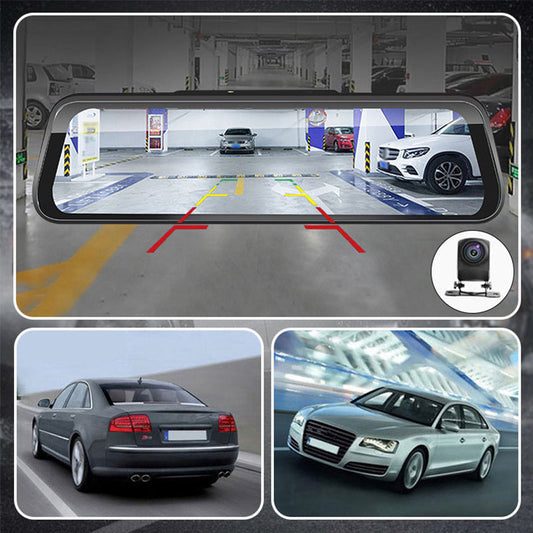 🚗📹 Câmera veicular 4K dupla frontal e traseira com tela touch inteligente 10”