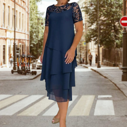 👗✨ Vestido Midi de Malla en Capas para Mujer 💫 Ligero, Elegante y con Movimiento | Silueta Favorecedora💖