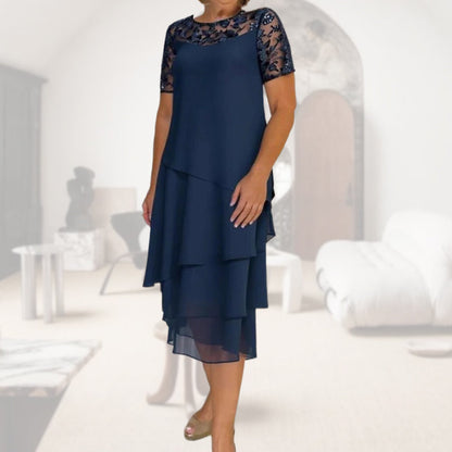 👗✨ Vestido Midi de Malla en Capas para Mujer 💫 Ligero, Elegante y con Movimiento | Silueta Favorecedora💖