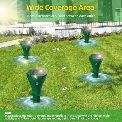 🌞🦔 Repelente solar que protege seu jardim contra toupeiras e roedores automaticamente