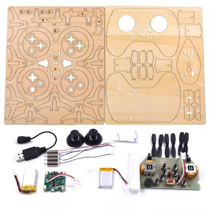 ✈️Kit de montagem para crianças construírem um drone de madeira