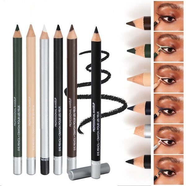 💗Conjunto de 3 peças🎁 Delineador de olhos de madeira à prova d'água e de longa duração