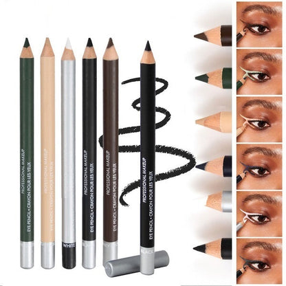 💗Conjunto de 3 peças🎁 Delineador de olhos de madeira à prova d'água e de longa duração