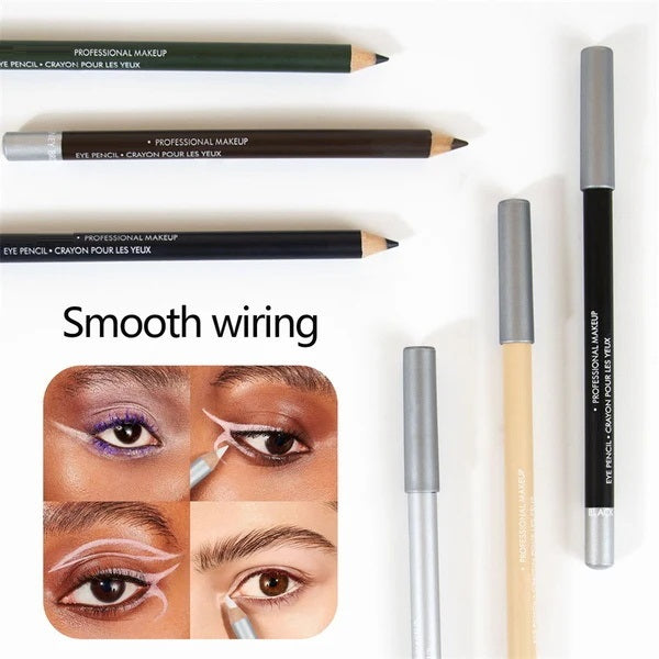 💗Conjunto de 3 peças🎁 Delineador de olhos de madeira à prova d'água e de longa duração