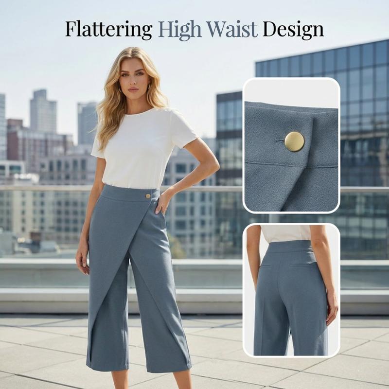 🔥2026 New Arrival ＆ Hot Sale🔥 Women's Patchwork Cropped Casual Trousers 🌸