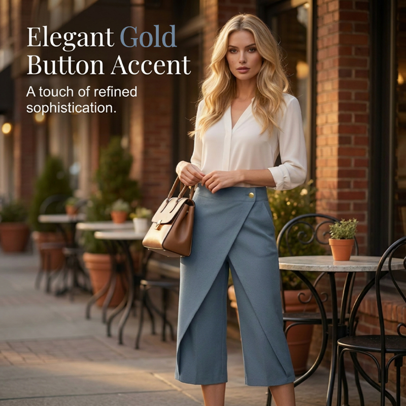 🔥2026 New Arrival ＆ Hot Sale🔥 Women's Patchwork Cropped Casual Trousers 🌸