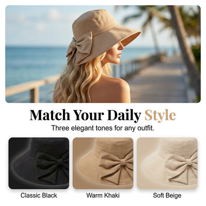 👒☀️ Chapéu feminino de aba larga proteção solar UV elegante e dobrável