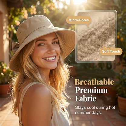 👒☀️ Chapéu feminino de aba larga proteção solar UV elegante e dobrável