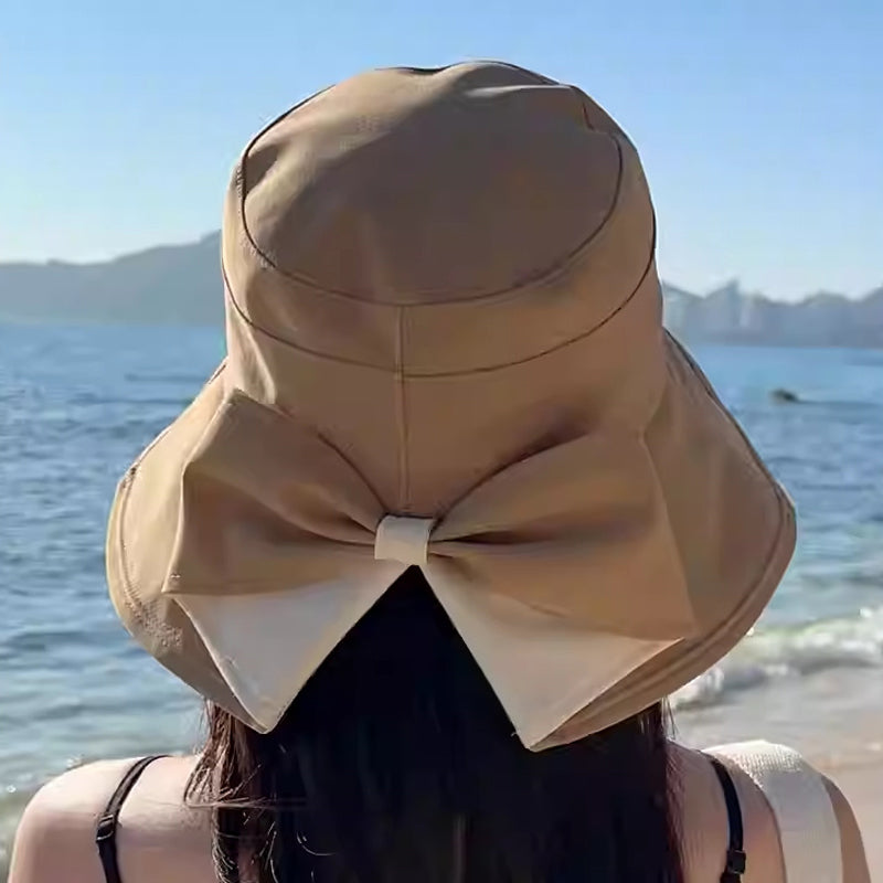 👒☀️ Chapéu feminino de aba larga proteção solar UV elegante e dobrável