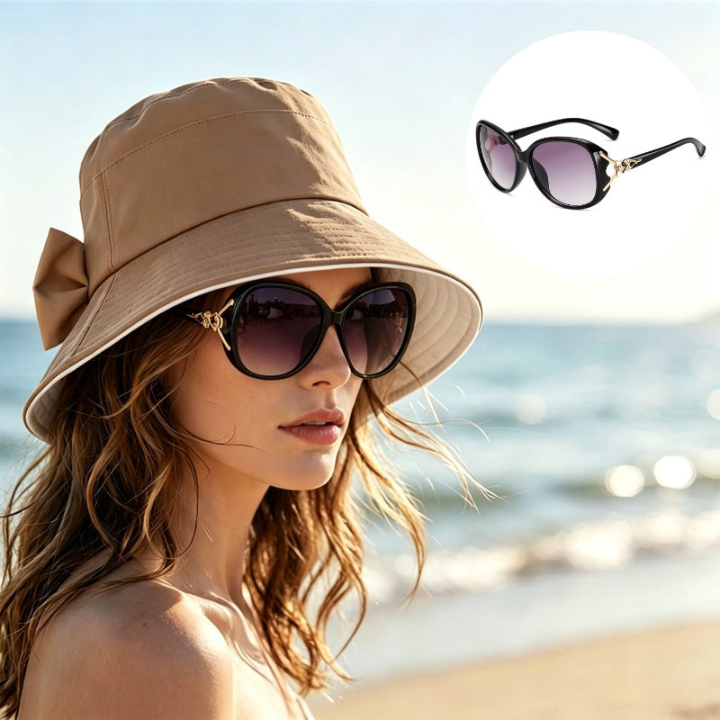 👒☀️ Chapéu feminino de aba larga proteção solar UV elegante e dobrável