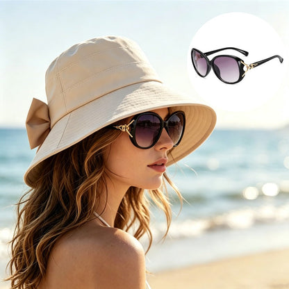 👒☀️ Chapéu feminino de aba larga proteção solar UV elegante e dobrável