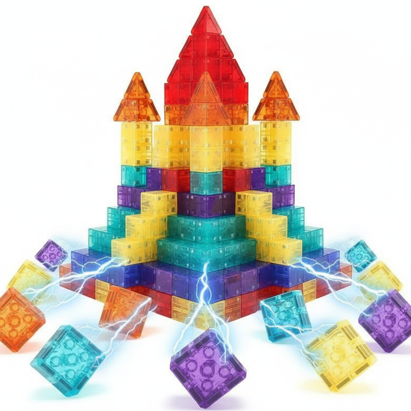 🧲 Conjunto de blocos de construção magnéticos para crianças – diversão educativa que solta a imaginação! 🔧✨