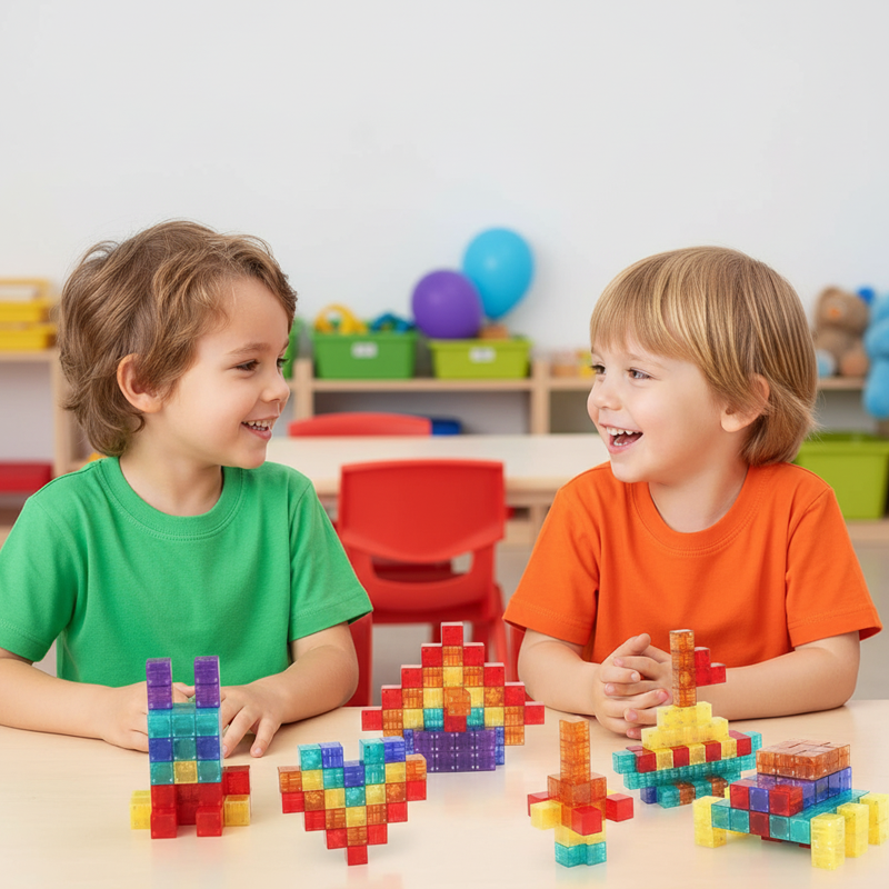 🧲 Conjunto de blocos de construção magnéticos para crianças – diversão educativa que solta a imaginação! 🔧✨