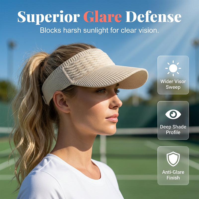 🔥Viseira Feminina para Coque Alto 🧢 Respirável, Abertura Superior e Proteção UV400 ☀️ Ideal para corrida, trilha, praia e uso diário com estilo 💁‍♀️✨