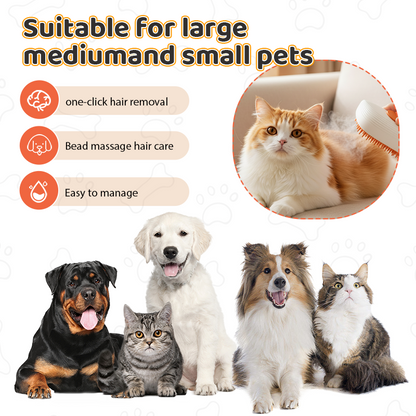 Pente de limpeza 3 em 1 para animais de estimação com spray