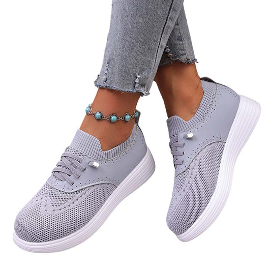 👟✨ Tênis feminino respirável slip-on confortável leve para caminhada diária
