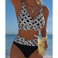 ✨👙 Biquíni feminino cintura alta estampado elegante e confortável para praia