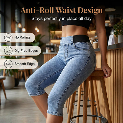 ✨👖 Calça capri jeans feminina cintura alta modeladora confortável e estilosa