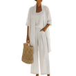 ✨🌴 Conjunto feminino 3 peças elegante para resort leve e confortável para viagem