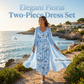 ✨🌸 Conjunto vestido floral elegante 2 peças leve e sofisticado para verão