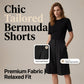 ✨👖 Bermuda feminina de alfaiataria elegante cintura alta confortável e estilosa