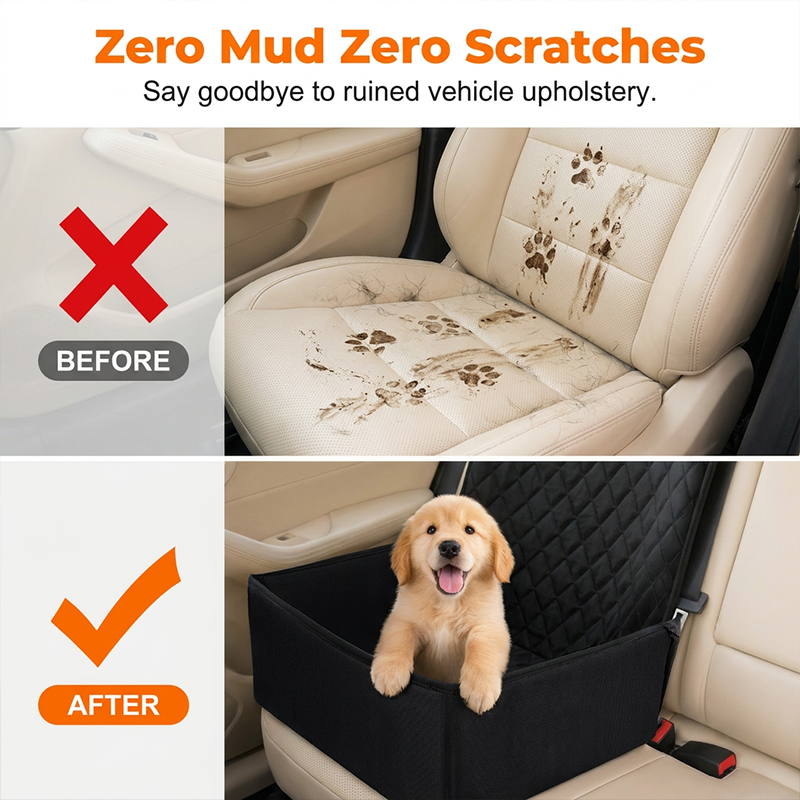 🐶🚗 Capa de banco para pets impermeável e segura para carro confortável e dobrável