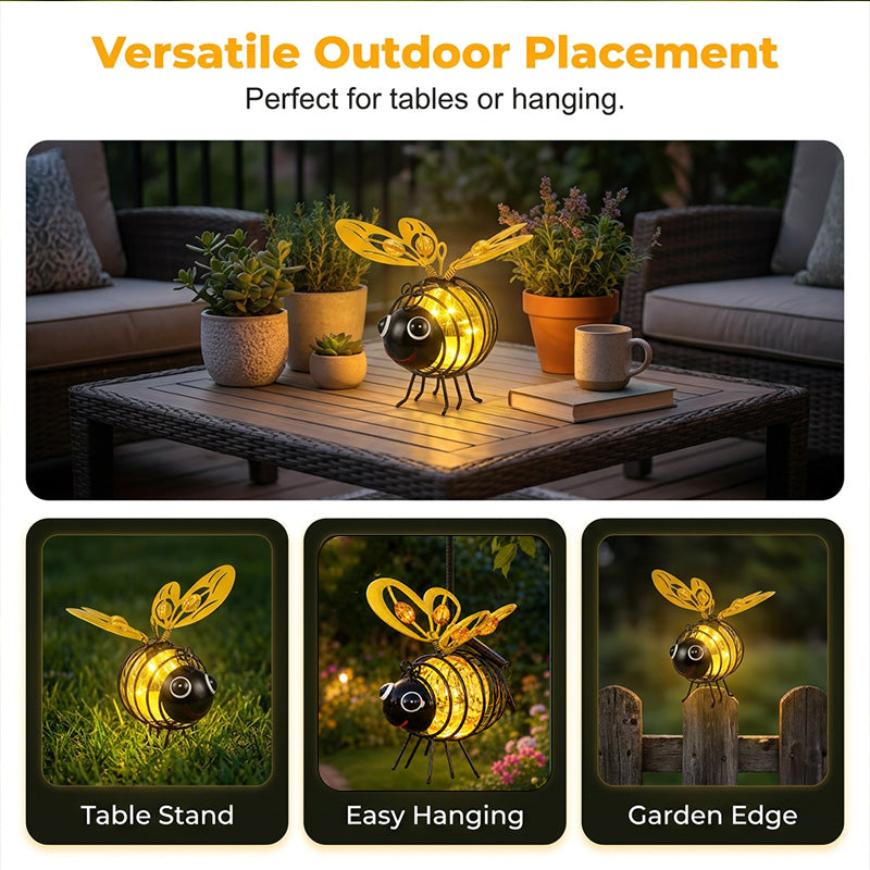 🌙🍃50% DE DESCONTO POR TEMPO LIMITADO! Luminária solar suspensa em forma de abelha – Brilho âmbar aconchegante, sem cintilação, perfeita para festas no jardim, acampamentos ou quartos infantis – Espalhe alegria dia e noite 🌞🌜