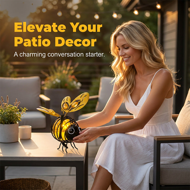 🌙🍃50% DE DESCONTO POR TEMPO LIMITADO! Luminária solar suspensa em forma de abelha – Brilho âmbar aconchegante, sem cintilação, perfeita para festas no jardim, acampamentos ou quartos infantis – Espalhe alegria dia e noite 🌞🌜