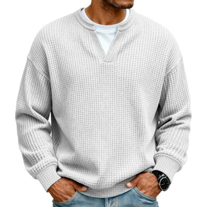 🏆👕Mejor Valorado - Camiseta Manga Larga Gofrada Hombre