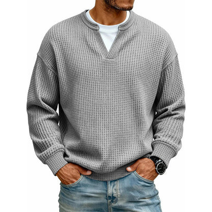 🏆👕Mejor Valorado - Camiseta Manga Larga Gofrada Hombre