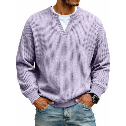 🏆👕Mejor Valorado - Camiseta Manga Larga Gofrada Hombre