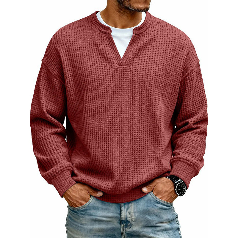🏆👕Mejor Valorado - Camiseta Manga Larga Gofrada Hombre