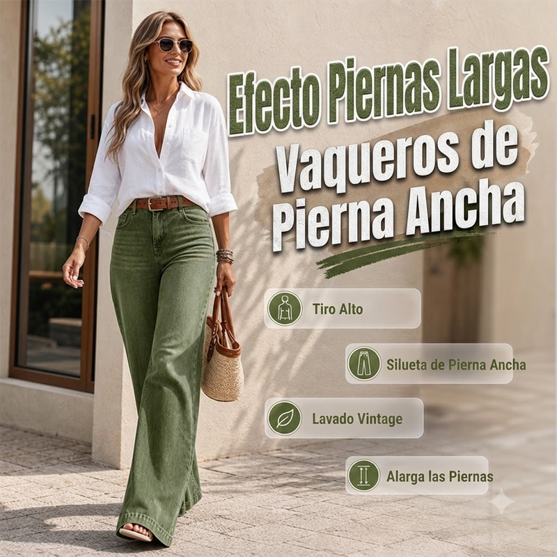 👖Éxito de ventas: jeans de pierna ancha con lavado vintage