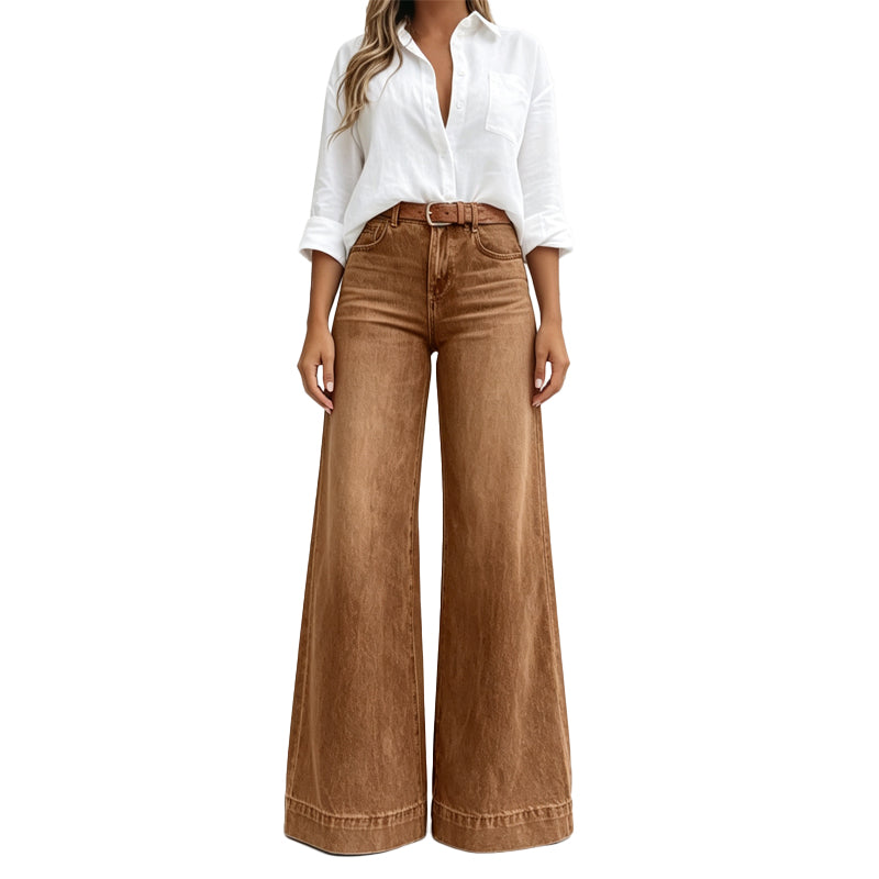 👖Éxito de ventas: jeans de pierna ancha con lavado vintage