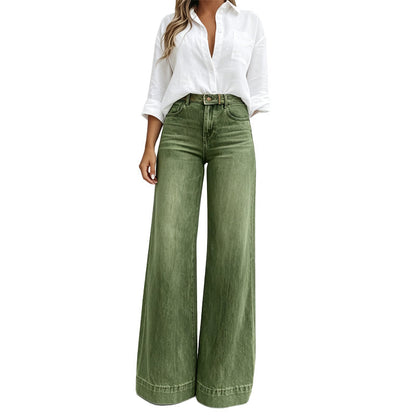 👖Éxito de ventas: jeans de pierna ancha con lavado vintage