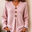 👚✨Jersey de punto de cuello en V para mujer