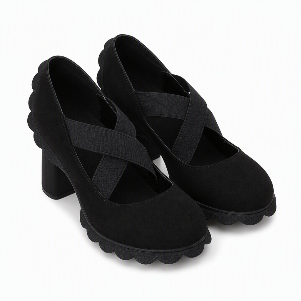 🏷️MITAD DE PRECIO🏷️ Zapatos Mary Jane para mujer con puntera redonda, tira cruzada, tacón grueso, plataforma y tacones altos con recortes
