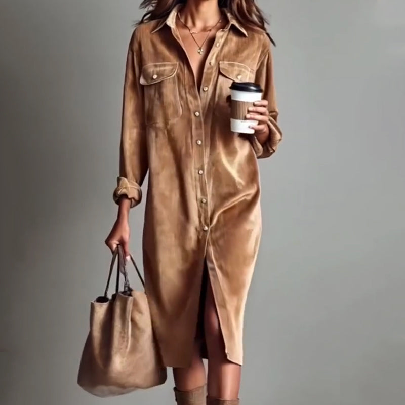 Vestido camisero casual para mujer